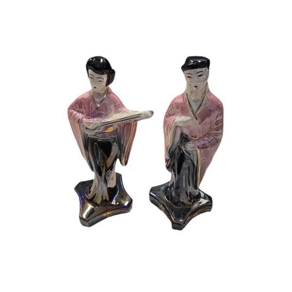 IRIDESCENT ASIAN FIGURINES