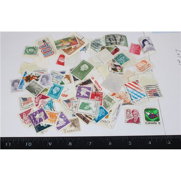 STAMP LOT MIXED APX 100