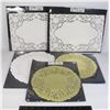 Image 1 : LOT OF 5 CHRISTMAS DOILIES GOLD & WHITE IN COLOUR