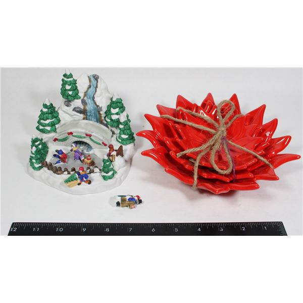 LOT OF POINSETTIA PLATES AND MORE!