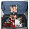 Image 1 : TOTE OF CHRISTMAS ITEMS