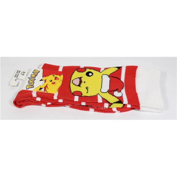 NEW POKEMON PIKACHU THEME ADULT SOCKS
