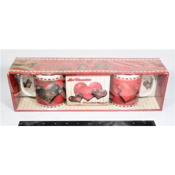 NEW VALENTINES HOT CHOCOLATE + MUG SET