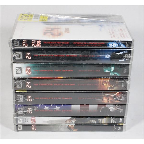 24 SEASONS 1-8 ON DVD. NEW, SEALED