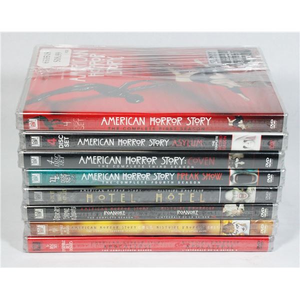 AMERICAN HORROR STORY SEASONS 1-8 ON DVD. NEW