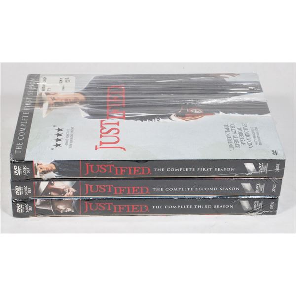 JUSTIFIED SEASONS 1-3 ON DVD. NEW SEALED
