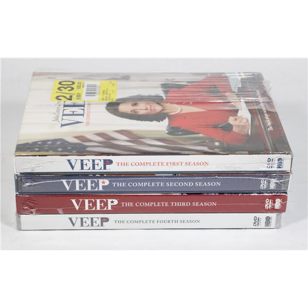 VEEP SEASONS 1-4 ON DVD. NEW SEALED