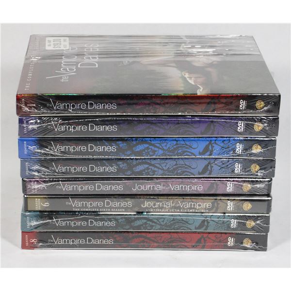 THE VAMPIRE DIARIES SEASONS 1-8 ON DVD. NEW SEALED