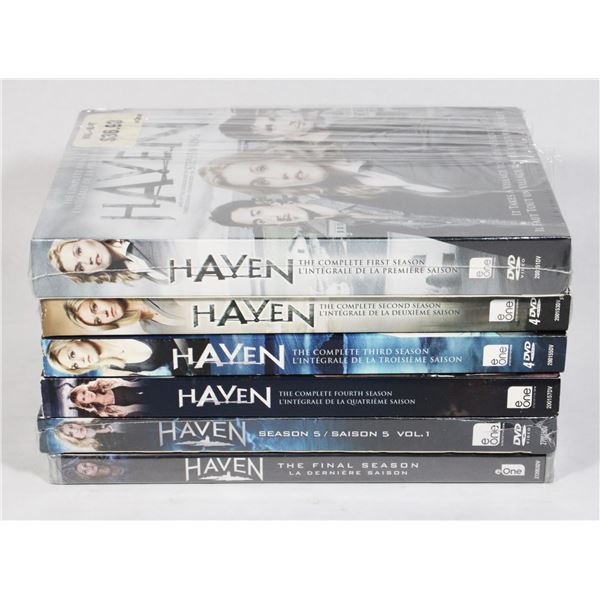 HAVEN SEASONS 1-5 ON DVD. NEW SEALED