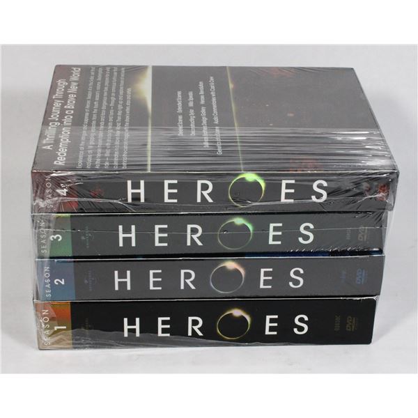 HEROES SEASONS 1-4 ON DVD. SEASON 1 OPEN, THE REST