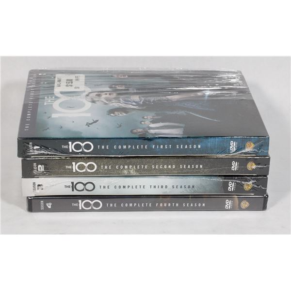 THE 100 SEASONS 1-4 ON DVD. NEW SEALED