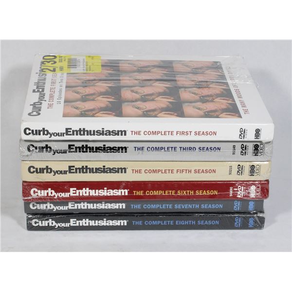 CURB YOUR ENTHUSIASM SEASONS 1,3,5,6,7,8 ON DVD