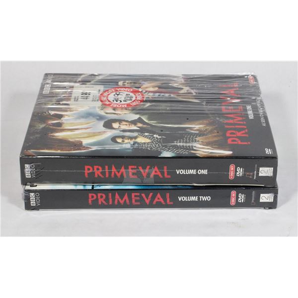PRIMEVAL VOLUME ONE AND TWO ON DVD. NEW SEALED