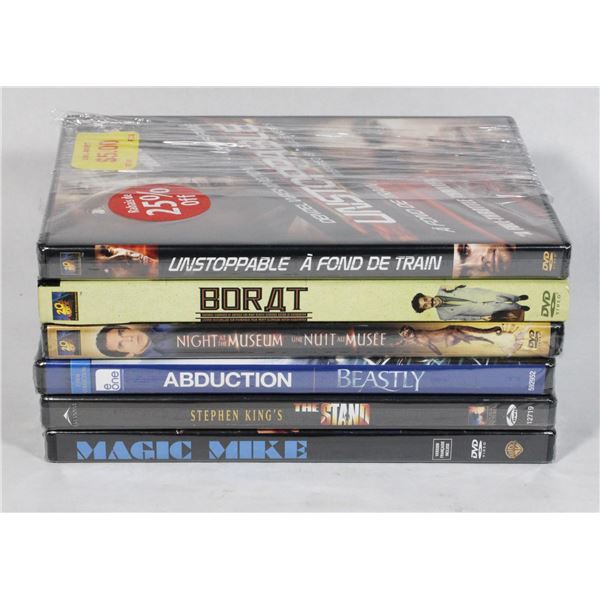 BUNDLE OF NEW SEALED DVDS INCLUDING