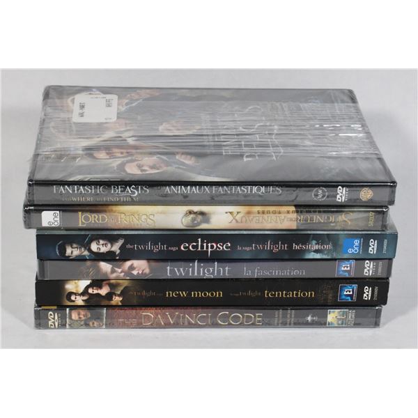 BUNDLE OF ASSORTED NEW DVDS