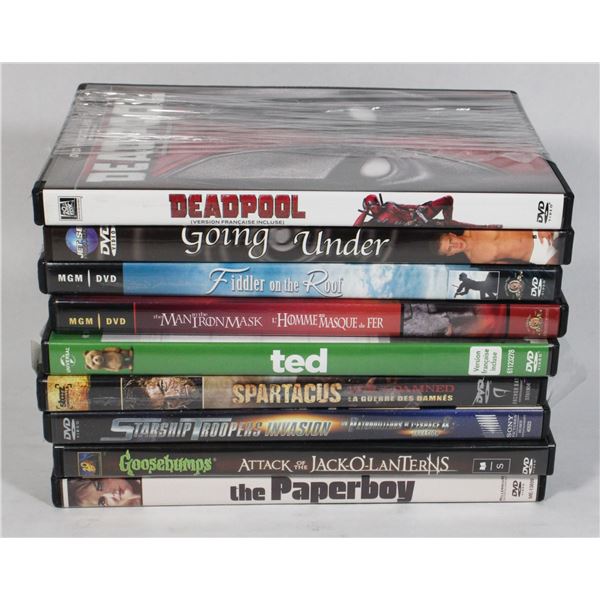 BUNDLE OF ASSORTED DVDS
