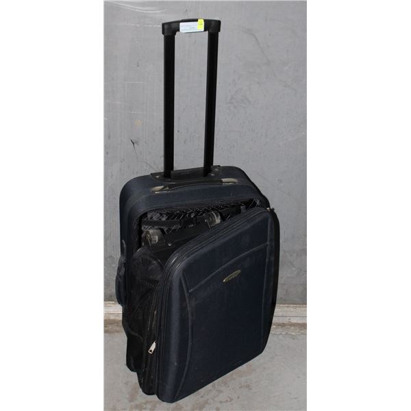 TWO SUITCASES, BOTH ROLL