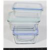 Image 1 : TRAY OF LOCKING LID GLASS CONTAINERS
