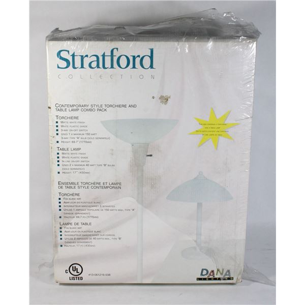 NEW STRATFORD TABLE LAMP COMBO PACK
