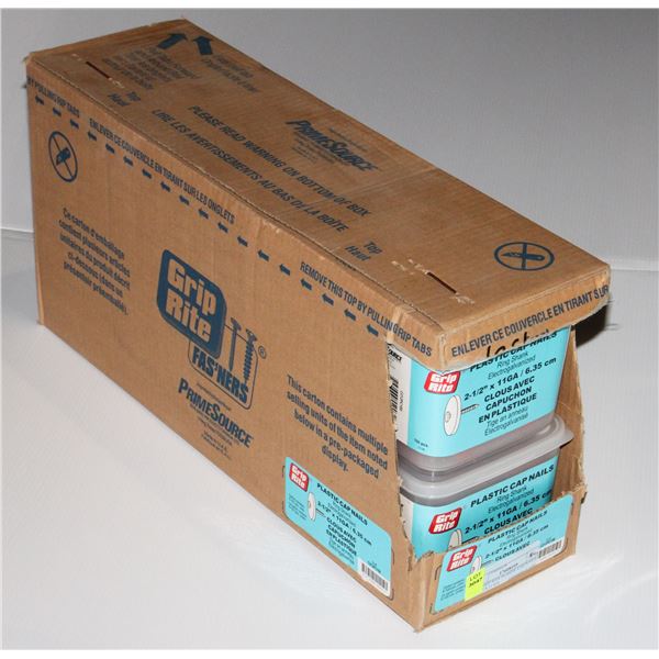 600 GRIP RITE PLASTIC CAP NAILS 2-1/2" X 11 GA