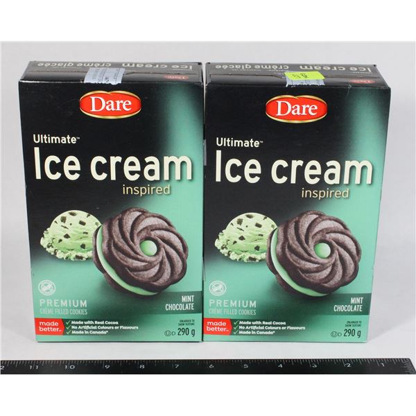 TWO BOXES OF DARE ULTIMATE ICE CREAM COOKIES