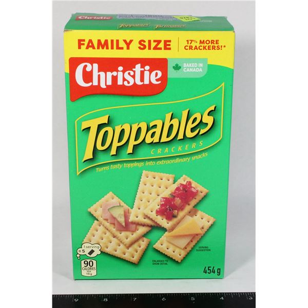 BOX OF TOPPABLES CRACKERS FAMILY SIZE