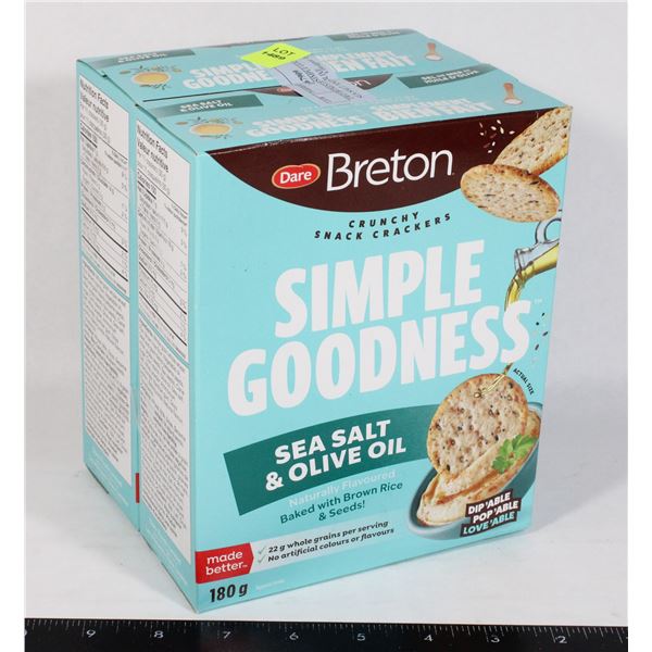 TWO BOXES OF SIMPLE GOODNESS SEA SALT AND OLIVE