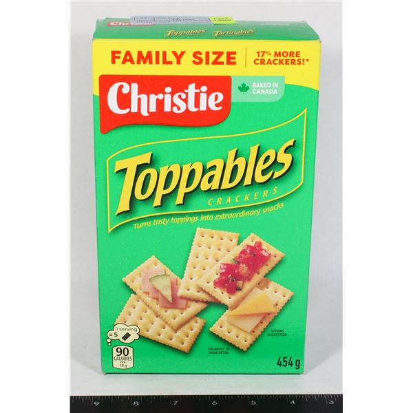 BOX OF TOPPABLES CRACKERS FAMILY SIZE