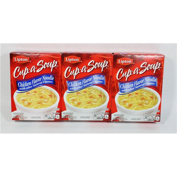 THREE LIPTON CUP A SOUP 4 PACKS