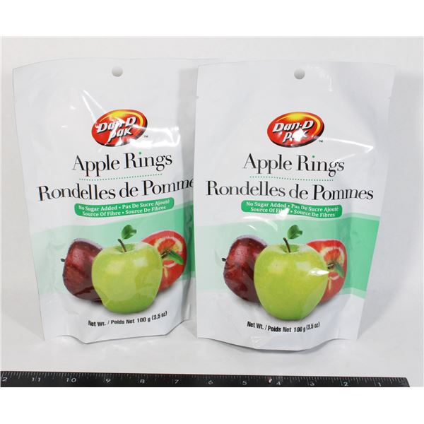 TWO PACKS OF APPLE RINGS
