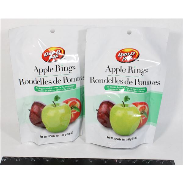 TWO PACKS OF APPLE RINGS