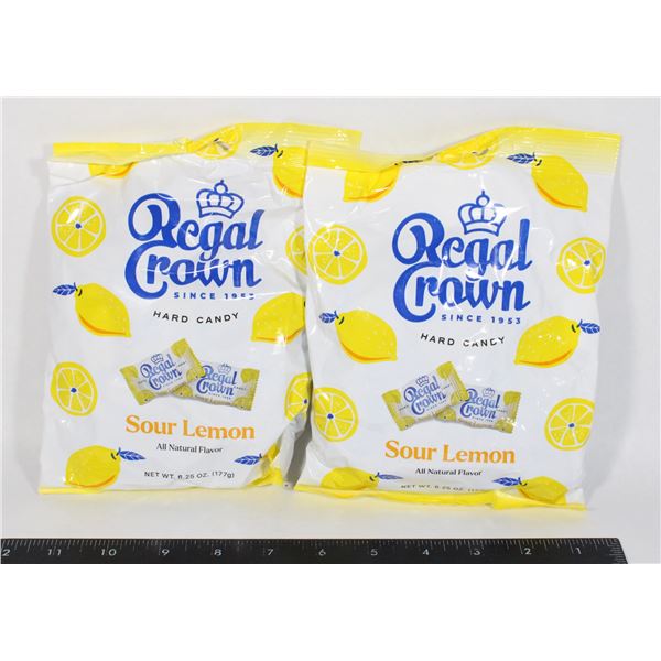TWO BAG OF REGAL CROWN HARD CANDY SOUR LEMON