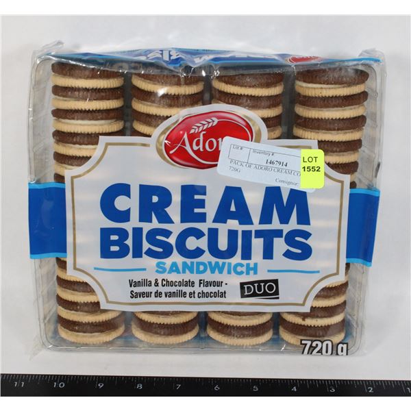 PACK OF ADORO CREAM COOKIES 720G
