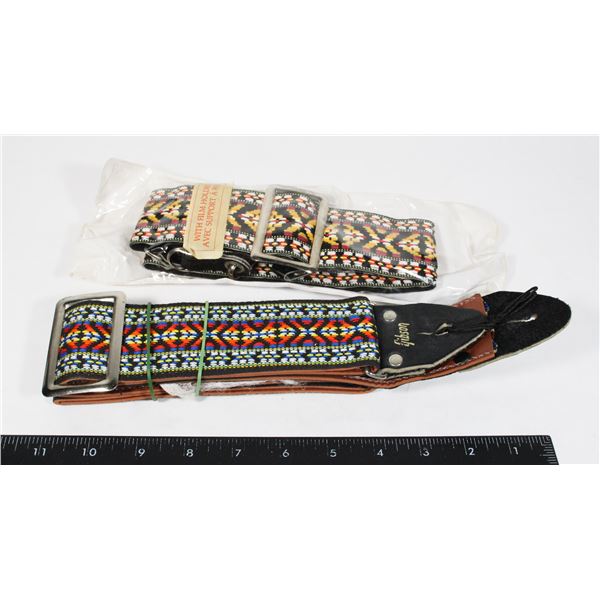 GIBSON GUITAR STRAP SOLD WITH ANOTHER STRAP