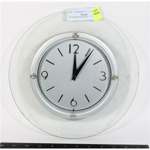 GLASS ROUND CLOCK