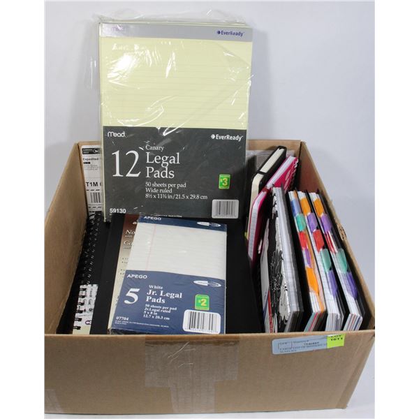 LARGE LOT OF BINDERS AND OTHER SUPPLIES