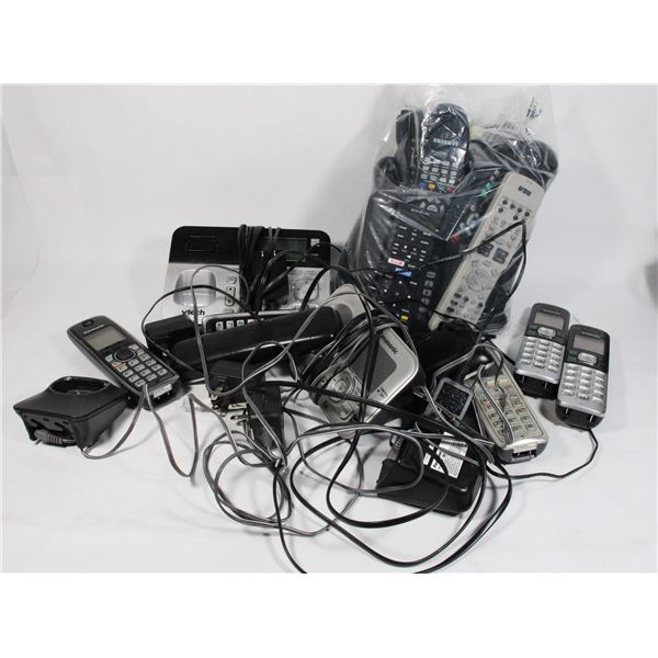 LOT OF HOME PHONES, ANSWERING MACHINES,
