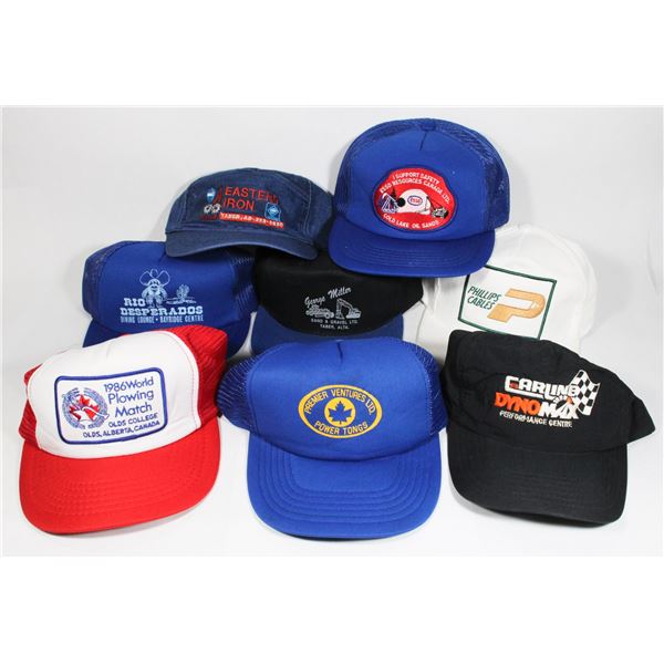 BUNDLE OF BASEBALL AND TRUCKER HATS