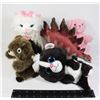 Image 1 : PLUSHIES/DINO - BEAR/WHITE CAT/SQUIRREL/SKUNK