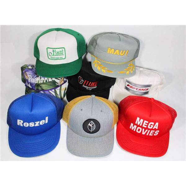 BUNDLE OF BASEBALL AND TRUCKER HATS
