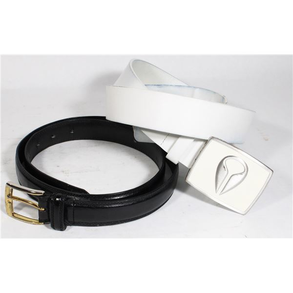 TWO BELTS INCLUDING NIXON (SIZE MEDIUM),