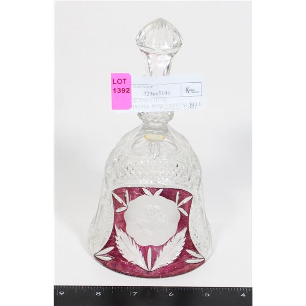 VINTAGE ANNA HUTE BLEIKRISTALL ROSE CRYSTAL BELL
