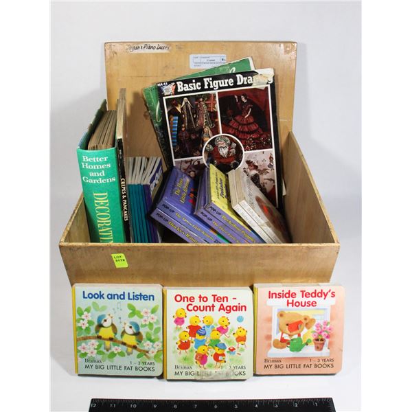 VINTAGE WOOD BOOK STAND WITH BOOKS