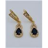Image 9 : 18 K Gold Plate Lab Simulated Black Diamond Jewelry Set