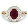 Image 3 : 14KT Yellow Gold 1.5ctw Ruby and Diamond Ring