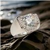 Image 3 : Men's Huge Sparkling 3.45 Ct Fire Moissanite Ring