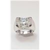 Image 5 : Men's Huge Sparkling 3.45 Ct Fire Moissanite Ring