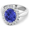 Image 2 : 14KT White Gold 3.43ctw Tanzanite and Diamond Ring