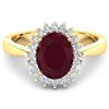 Image 1 : 14KT Yellow Gold 1.5ct Ruby and Diamond Ring