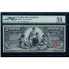 1896 $2 Educational Silver Certificate PMG 55